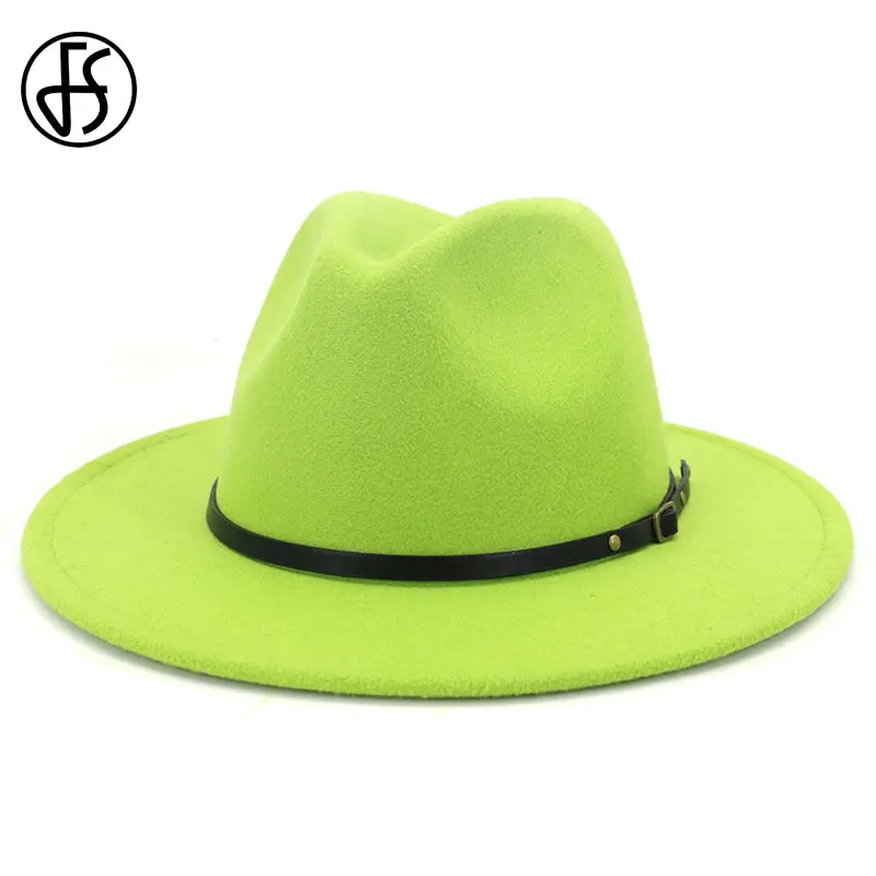 FS 60 см шляпа с широкими полями шерсть фетровая шляпы для мужчин и женщин мужский