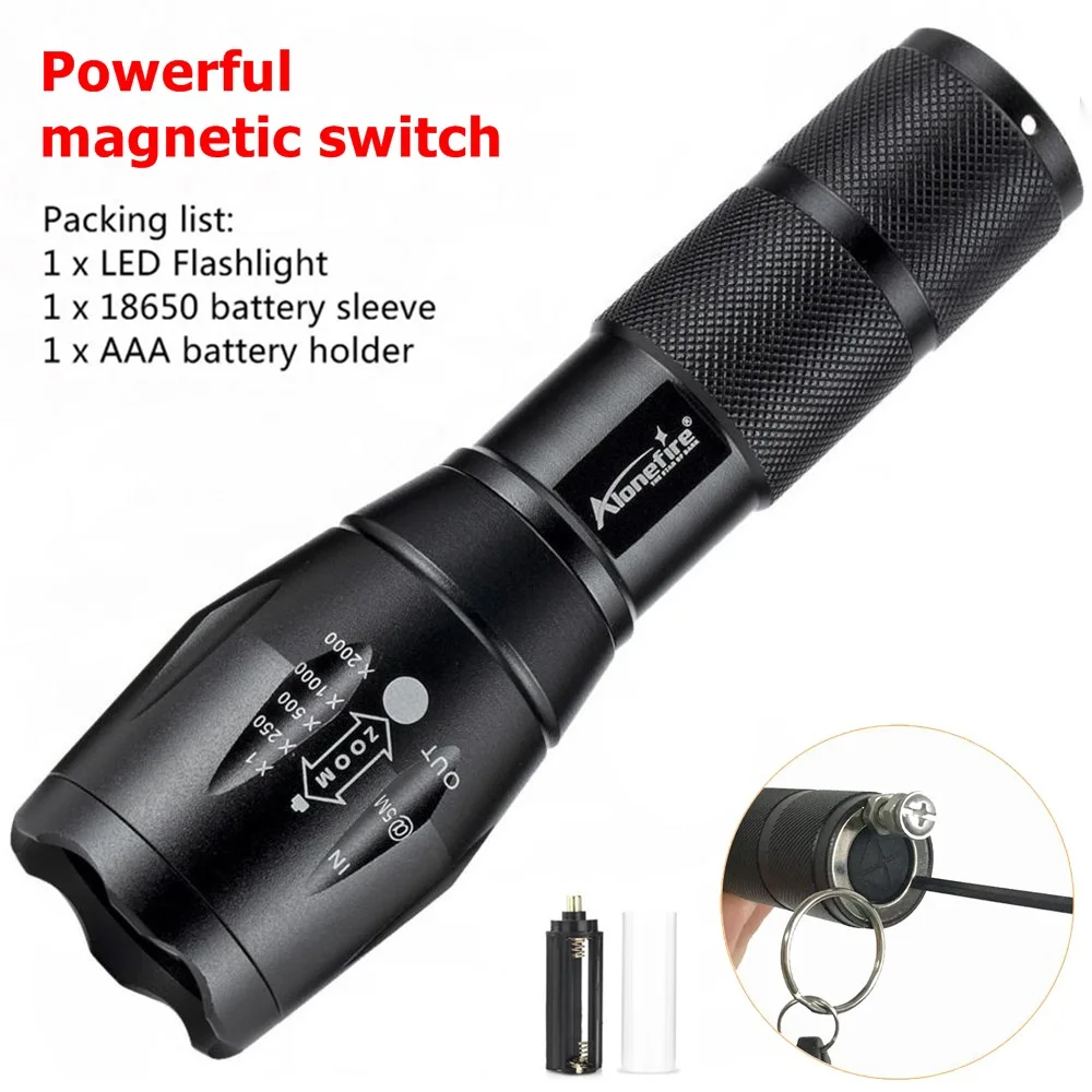 AloneFire G700 светодиодный фонарик Zoom СВЕТОДИОДНЫЙ фонарь CREE XM-L T6 5000лм водонепроницаемый фонарь Zaklamp 18650 перезаряжаемый аккумулятор USB зарядное устройство - Испускаемый цвет: Magnet flashlight L