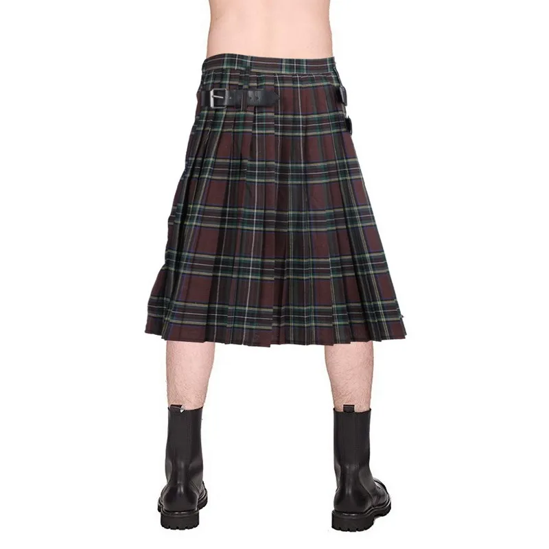 2021 повседневные мужские модные брюки со складками в шотландском стиле