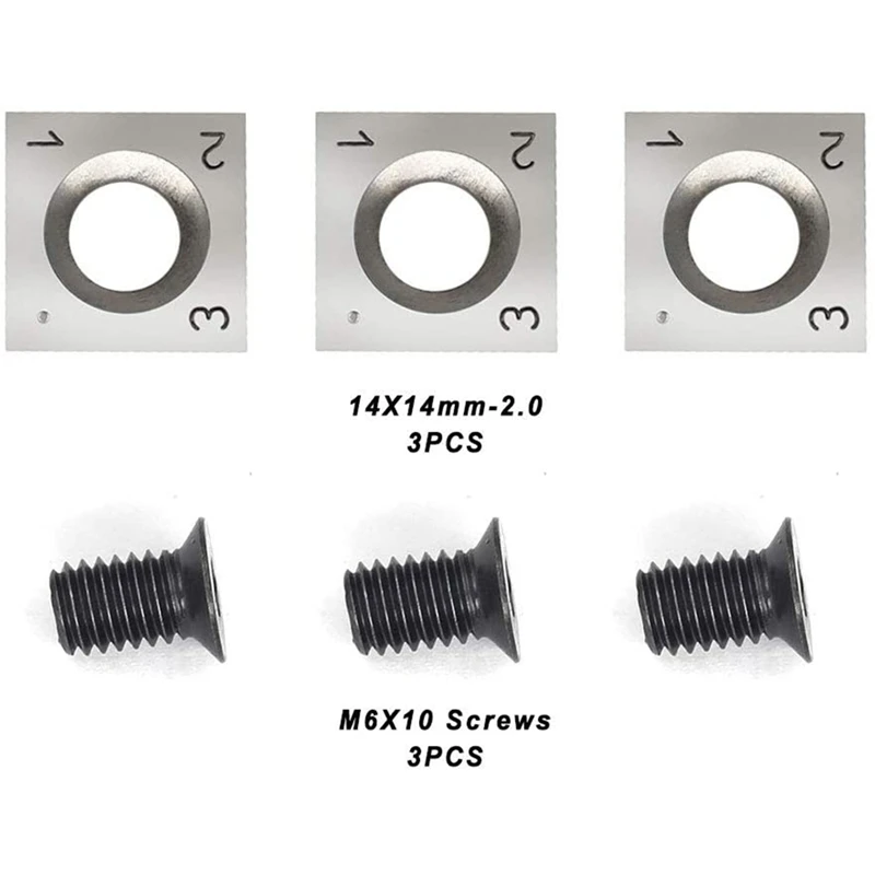 

5 Wood Turning Carbide Cutter Inserts Combination Set For(Include Square Square with Radius,Diamond,Round Shape Cutters)