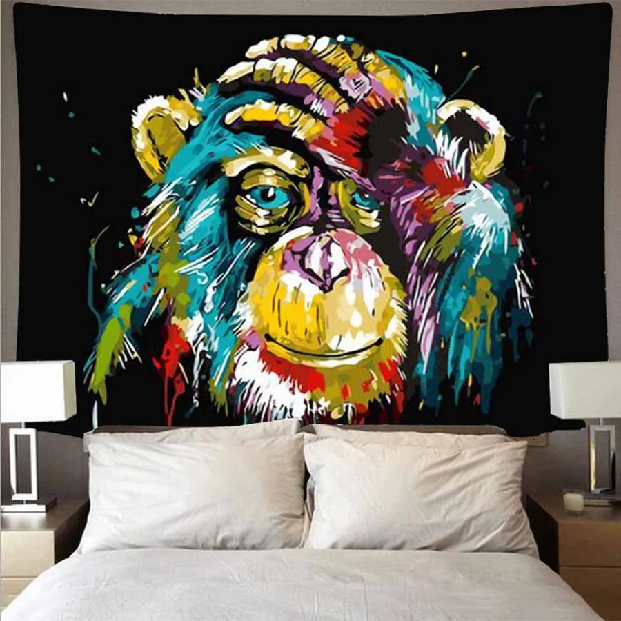 

GOANG Bohemian Bedroom Wall Decor Tapestry Wall Hanging Colour cat tiger lion Wall cloth Tapestries Background Bedspread blanket