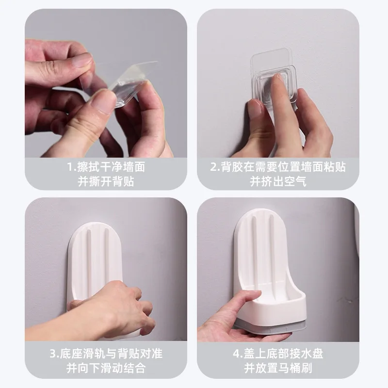 Base Golf Toilet Brush Assemble Parts TPR Efficient Cleaning Close Stool Cleaner Bathroom Accessories Set ForBathroom | Дом и сад