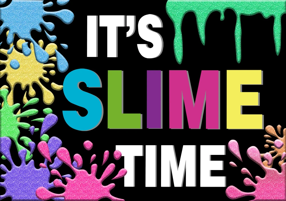 It's Slime Time тематические Декорации для дня рождения декорации фон граффити