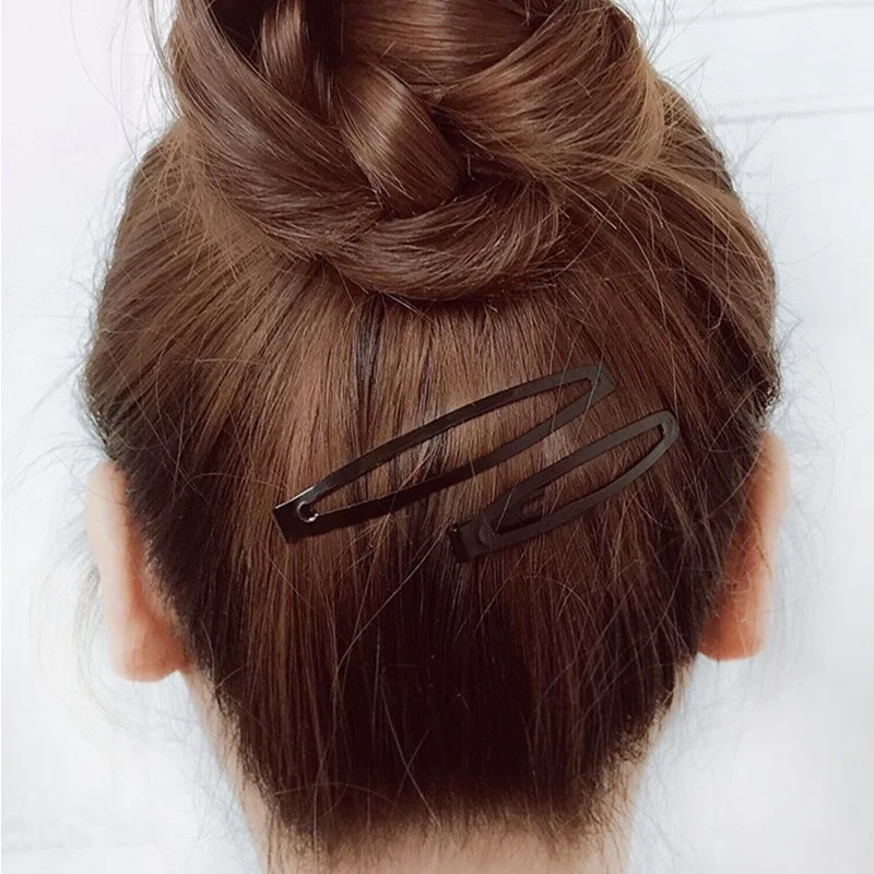 Набор простых черных заколок для волос 12 шт. женские заколки девочек зажимы