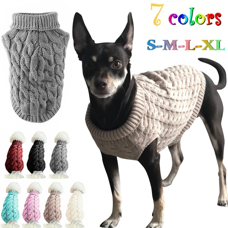 

Warm Sweater Clothes for Dog Cat Wool Outfit Winter Knitting Clothing Pet Puppy Cat Vest Costume for Small Chihuahua Dogs