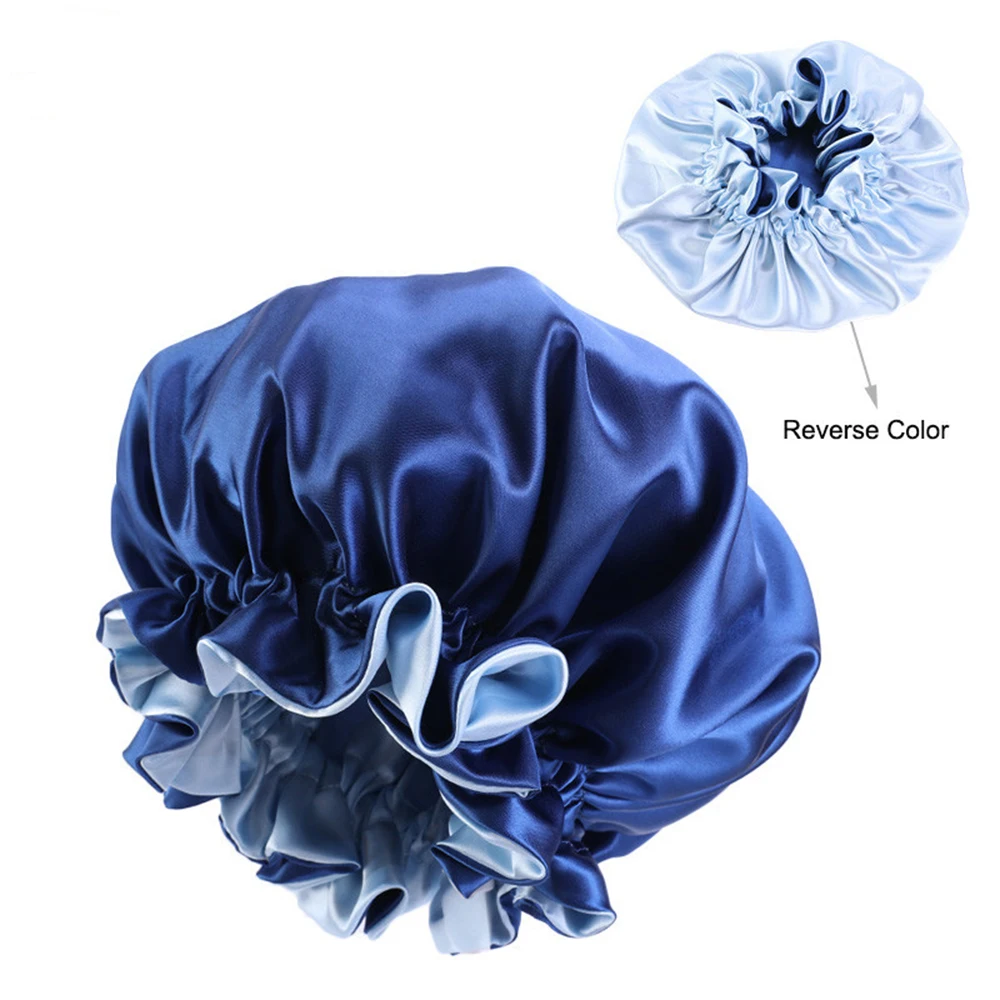 

Satin Bonnet Adjustablesleep Cap Satin Silk Bonnet Wide Band Elastic Satin Sleeping Cap For Women Curly Hair Sleeping