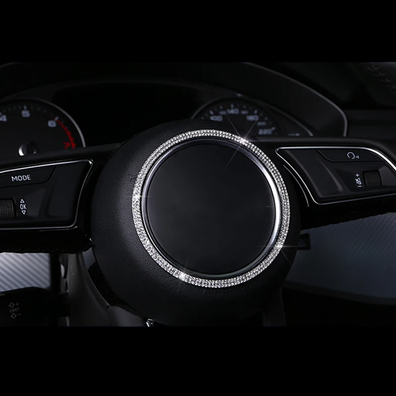 

Автомобильные аксессуары, Алмазный Стиль, Автомобильный Центр рулевого колеса, обшивка кольца для Audi A5 2018 и A4 B9 2017-2018 и A3 2017