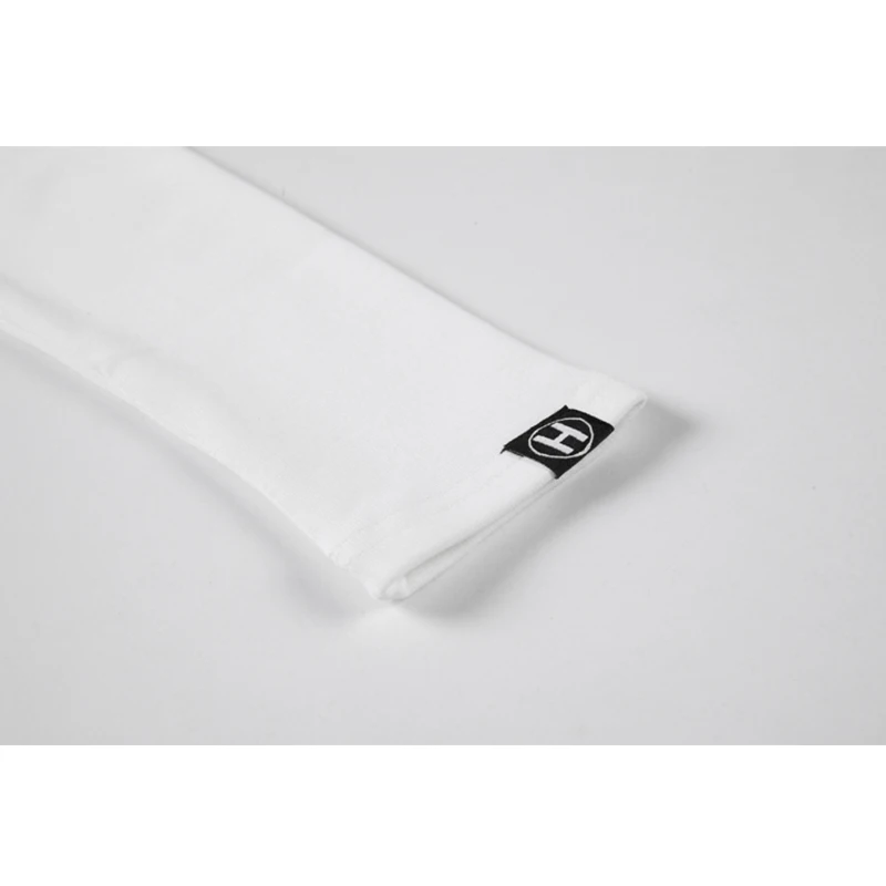 

White Crop T Shirt Women Long Sleeve Mock Neck Streetwear Bodycon Short Tees Mujer Korean Harajuku Basic Spring Sheath Tops Lady