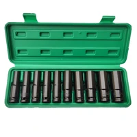 10pcs 8 24mm 12 inch drive deep impact socket set heavy metric garage tool for wrench adapter hand tool set