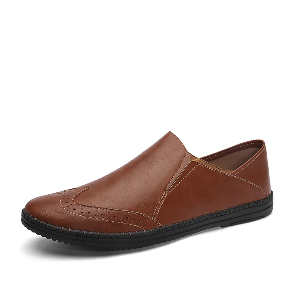 

Spring And Fall New Men Loafers Spring Genuine Leather Shoes Breathable Comfortable Men Casual Wear-Resistant Flats Fashion