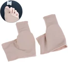 Телесного цвета для большого пальца стопы можно гелевый корректор Pad эластичного нейлона и исправление вальгусной деформации первого пальца стопы) класса-premium на разделитель для пальцев ноги ортопедическая школьные принадлежности защита для ухода за ногами