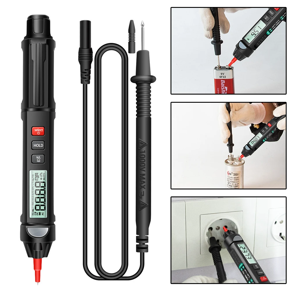 

Professional Multimeter Auto Intelligent Sensor Pen Tester Display Screen