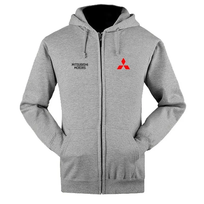 

NEW Mitsubishi logo zipper sweatshirts coat custom 4S shop zipper hoodie jacket Sweatshirt Hoodies Mens Hooded Coat Jacket