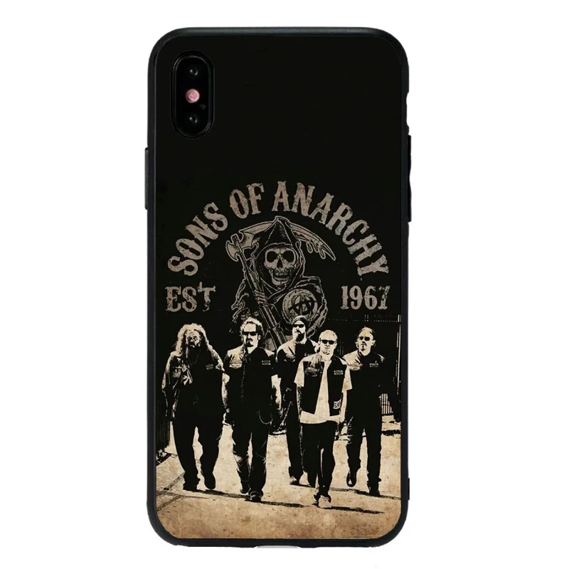 Американский ТВ сыновья анархия Мягкий ТПУ чехол для телефона iPhone X 11 11Pro XS MAX 6 6S 7plus 8 8Plus 5 5S XR fundas coque capa - Цвет: TPU