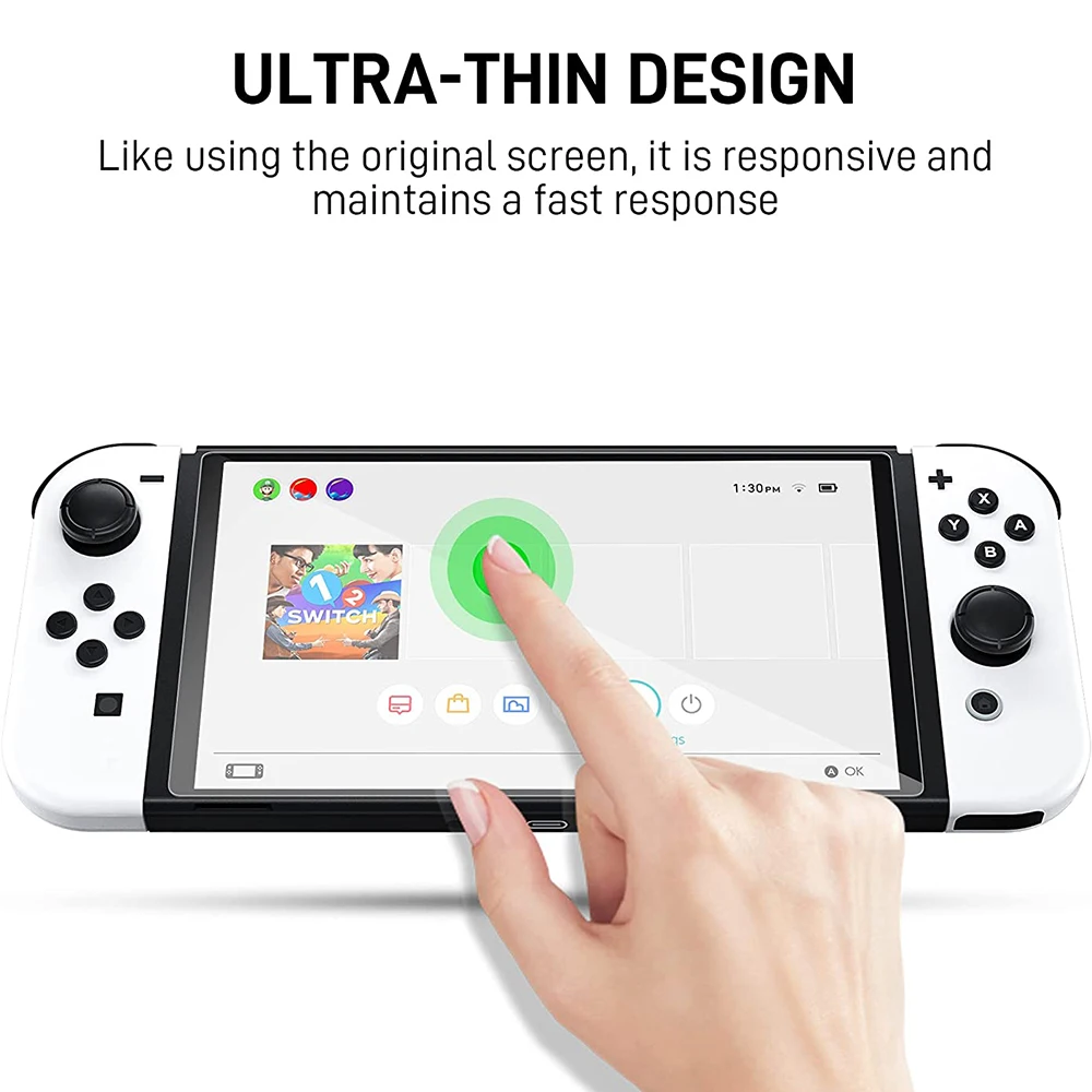 3 шт. закаленное стекло для Nintendo Switch OLED защитное 9H HD Защита экрана игровые