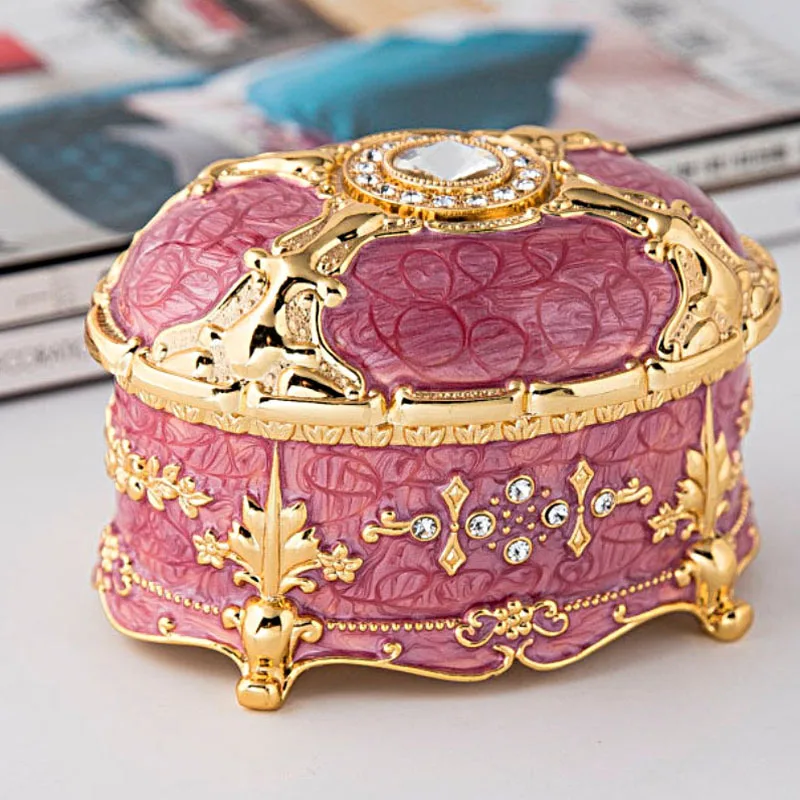 Ornate Ring Earrings Treasure Case Keepsake Box Organizer Valentine Christmas Gift