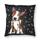 Подушка Starry English Bull Terrier, наволочка, домашняя декоративная подушка для собаки, декоративная подушка для автомобиля с двусторонней печатью