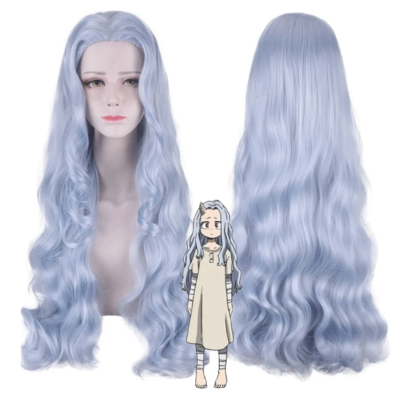 

Аниме My Hero academic Eri Chisaki косплей парик Boku no Hero academic 80 см Длинные Серые Синие Синтетические Искусственные волосы ролевые игры парики