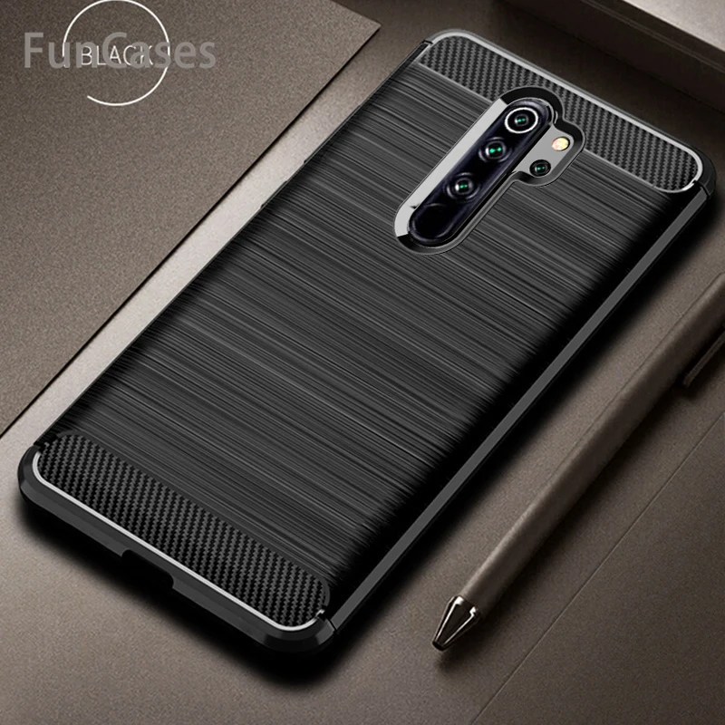 Силиконовый чехол для xiaomi Redmi Note 8 Pro карбоновый бампер мягкий телефона Note8 Global |