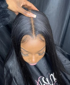 Волнистые волосы QueenKing, 13x6, от уха до уха, очень тонкие, бразильские, прямые, кружевные, фронтальные, швейцарские, Реми