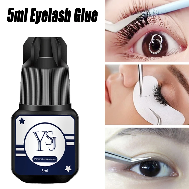 5ml Eyelash Extension Black Glue No Smell Irritant Adhesive Retention Lasting Fast Drying Semi Permanent Lash Tools | Красота и