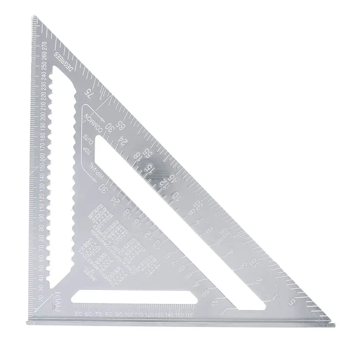 

12inch 30cm Metric Aluminum Alloy Triangle Ruler for Woodworking Square Gauge Measuring Tool for Speed Square Layout Gauge