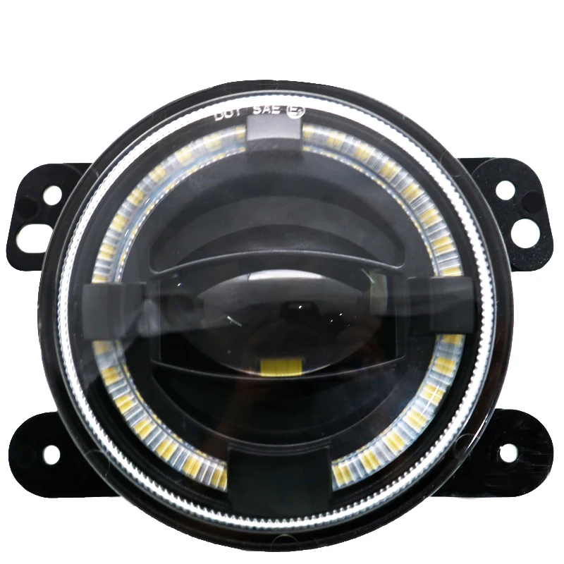4-дюймовые круглые светодиодные противотуманные фары белый гало кольцевые