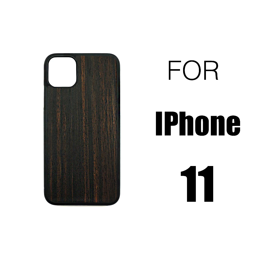 Черный чехол тонкий деревянный для iPhone 7 8 6 6s Plus SE 2 Деревянный X Xs 11 Pro Max XR Black Rosewood |