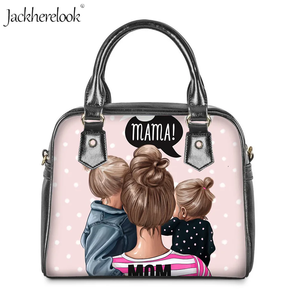 Jackherelook женские сумки мессенджеры с принтом Super Mom Дизайнерская кожаная ручная