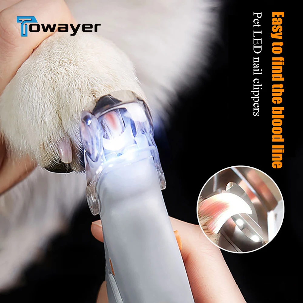 

Professional Pet Nail Clipper Scissors Pet Dog Cat Nail Toe Claw Clippers Scissor LED Light Nail Trimmer for Animals Pet Supplie