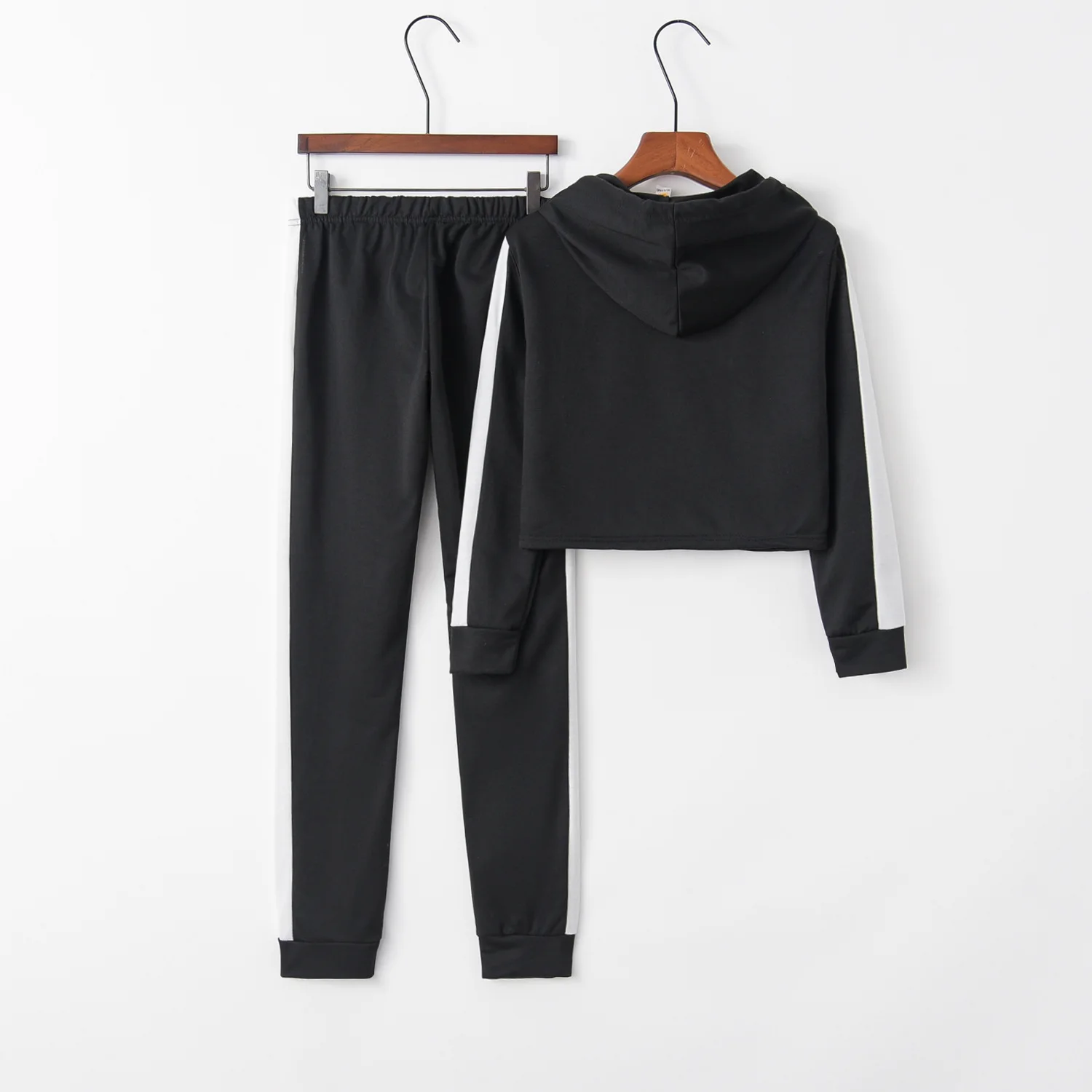 

Solid patchwork 2020 New Design Fashion Hot Sale Suit Set Women Tracksuit Two-piece Style Outfit Sweatshirt Sport Wear