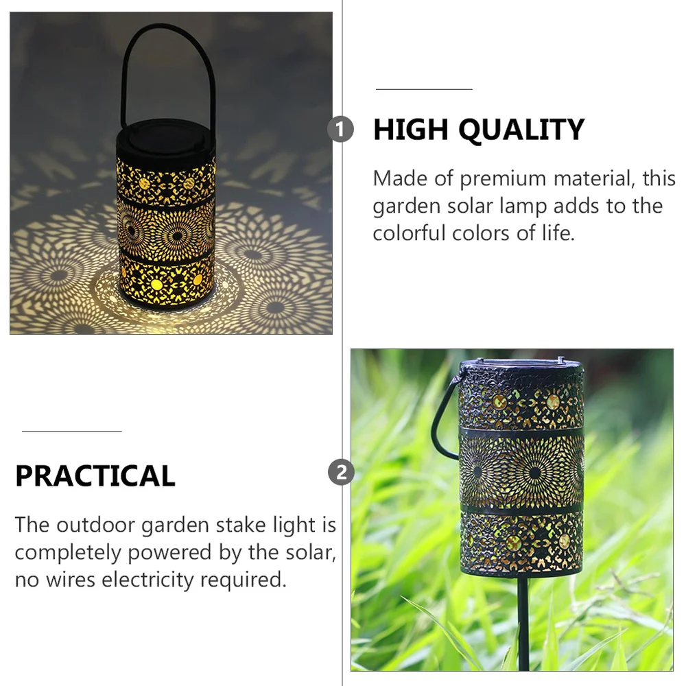 

1pc Garden Solar Lantern Outdoor Yard Decorative Lamp Waterproof Landscape Lamp