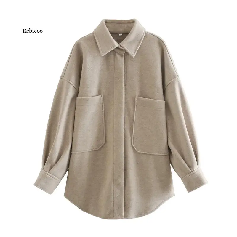 Куртка женская шерстяная длинная винтажная Модная элегантная Свободная верхняя