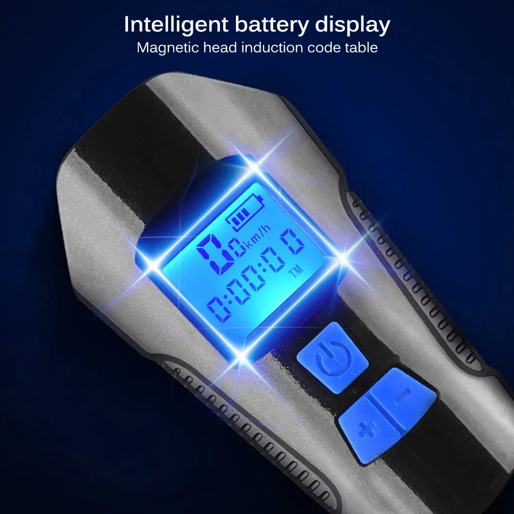 

Bicycle Front Light Set With Horn LCD Display USB Rechargeable Rear Light LED Headlight Bike Lamp Cycling FlashLight For Bike