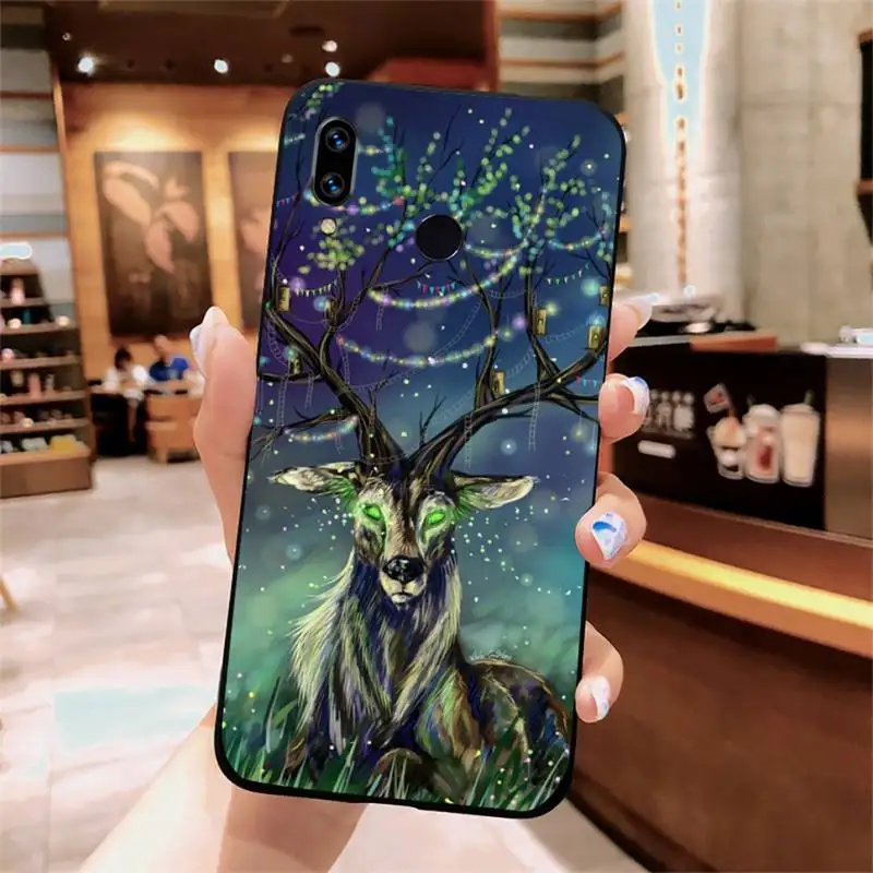 

Deer Cute Elk painting universal Phone Case For Xiaomi Redmi note 7 8 9 t k30 max3 9 s 10 pro lite