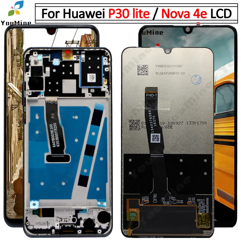 ЖК-дисплей с сенсорным экраном и дигитайзером в сборе для Huawei P30 Lite Nova 4E |