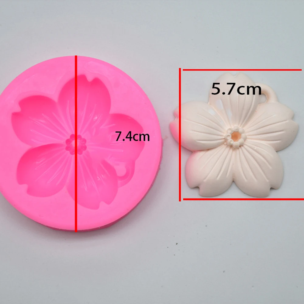 Цветок Цветение вишня форма силиконовая помадка мыло 3D для торта капкейков желе