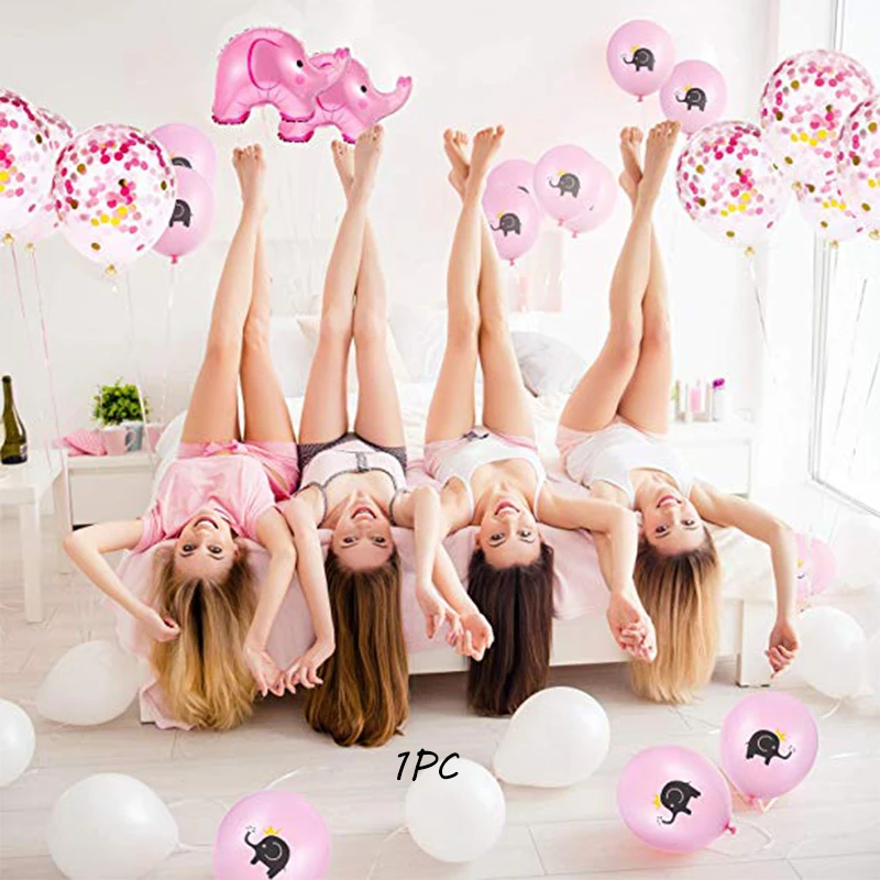 Детские вечерние воздушные шары с голубым слоном для мальчиков и девочек