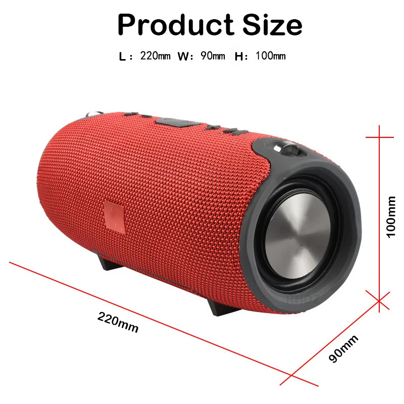 

Portable Bluetooth Loudspeakers Subwoofer TWS 40W Outdoor Waterproof Boombox Music Player Sound System Column Speaker with Radio