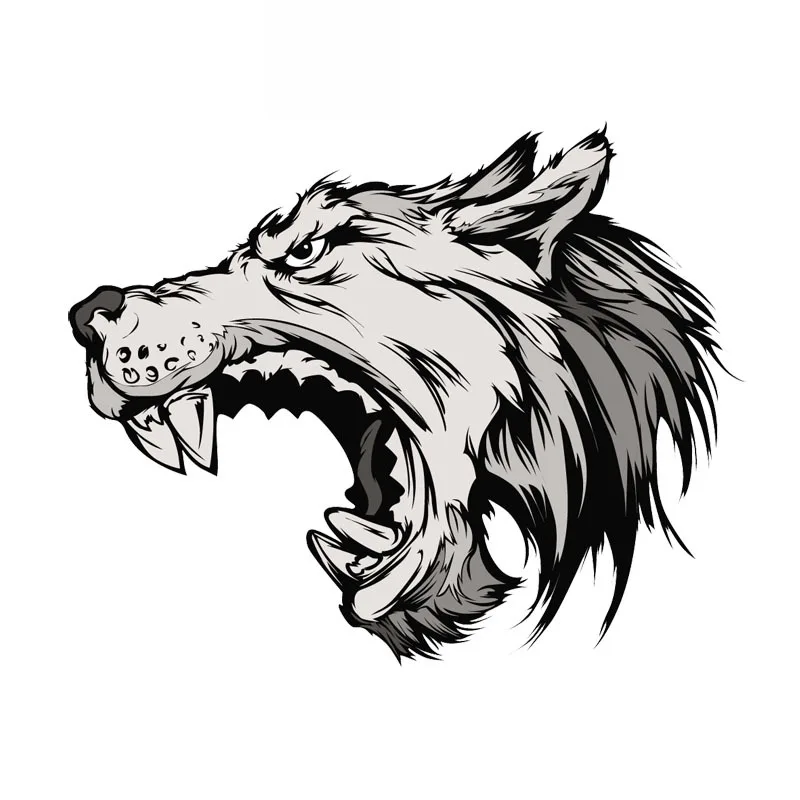 Крутая и ожесточенная Волчья Голова ПВХ наклейка для мотоцикла автомобиля