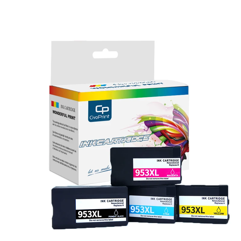 

Civoprint Compatible Ink Cartridge 953 953XL For Hp 953 Pro 7720 7740 8210 8218 8710 8715 8718 8719 8720 8725 8728