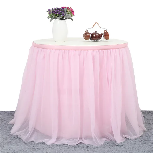 183 x77cm Wedding Tutu Tulle Table Skirt Cover Tableware Cloth Festive Birthday Party Baby Shower Home Decor Skirting | Дом и сад