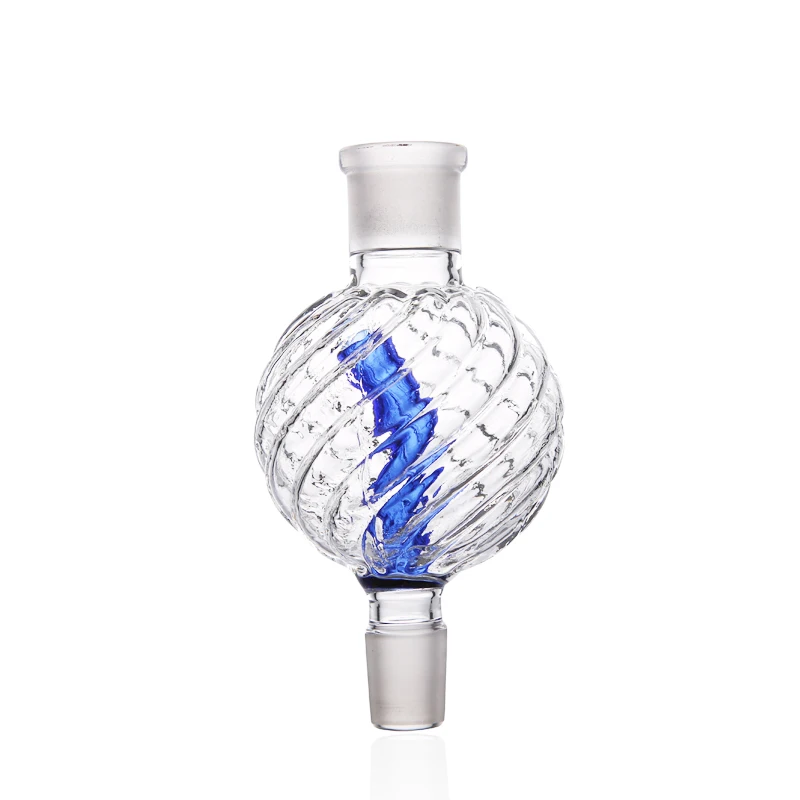 

1 Pc Dia 18.8mm Shisha Hookah Molasses Catcher New Stripe Globe Ball Design with Blue Pink Pipe Inside Narguile Chicha Accessory