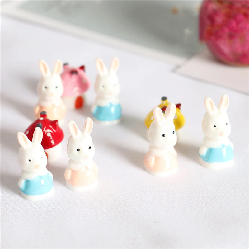 

Resin Miniature Dollhouse Accessories Mini Animal Rabbit Dog Duck Penguin Model Figurine Toys Home Decoration