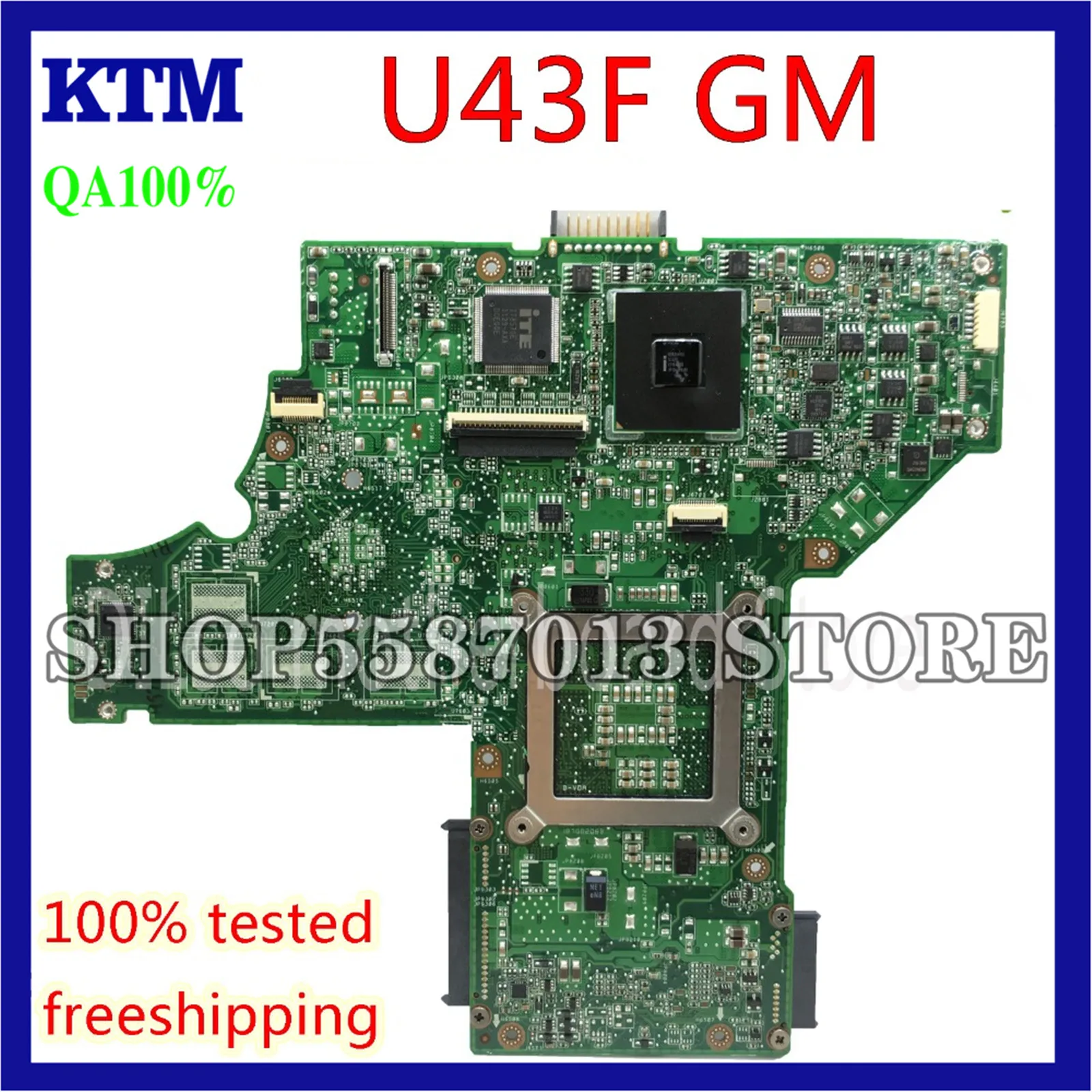 

KEFU U43F Mainboard For ASUS U43F U43 Laptop Motherboard Test work 100% original