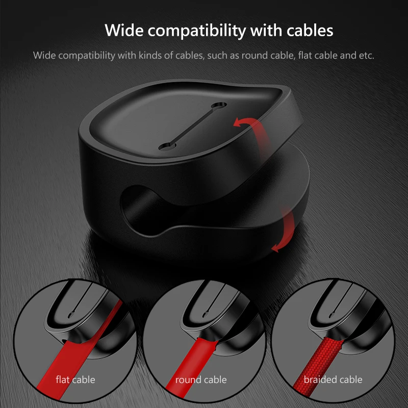 Baseus Магнитный органайзер для кабеля USB управление шнуром настольные держатели