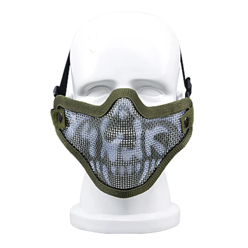 

Carbon Steel Protective Mask Outdoor CS Field Equipment Camouflage Half Face Tactical Mask V1 Pro