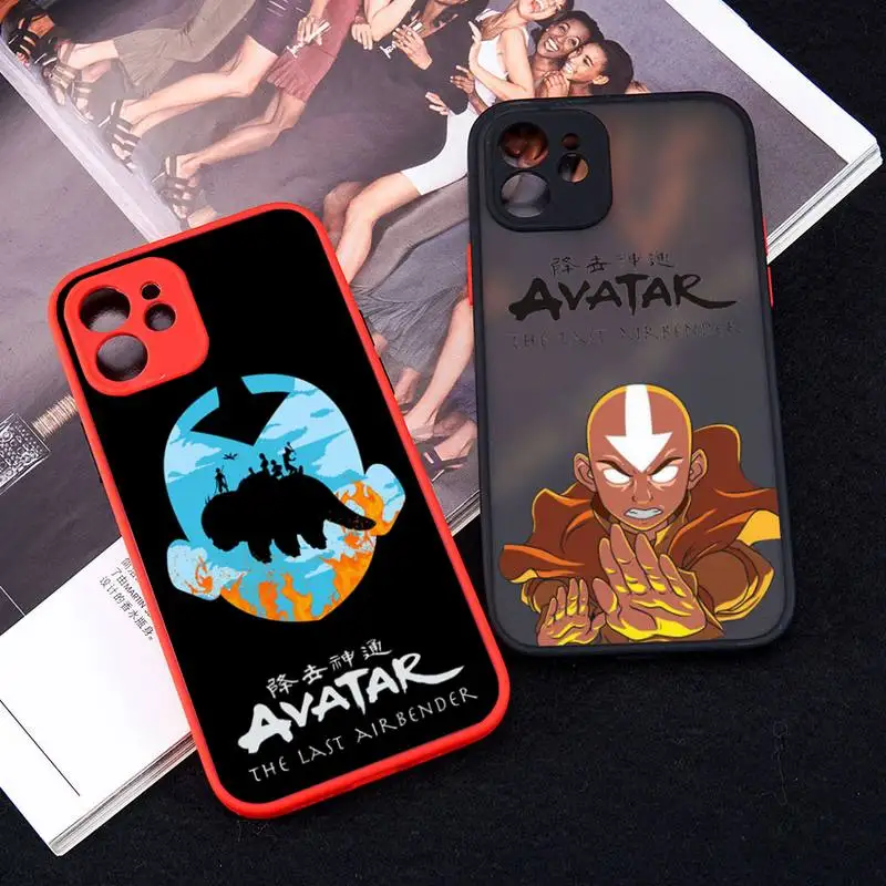 

Avatar The Last Airbender Anime Phone Case Red Color Matte Transparent For iPhone 12 Mini Pro Max 11 X XR XS 7 8 Plus Shell