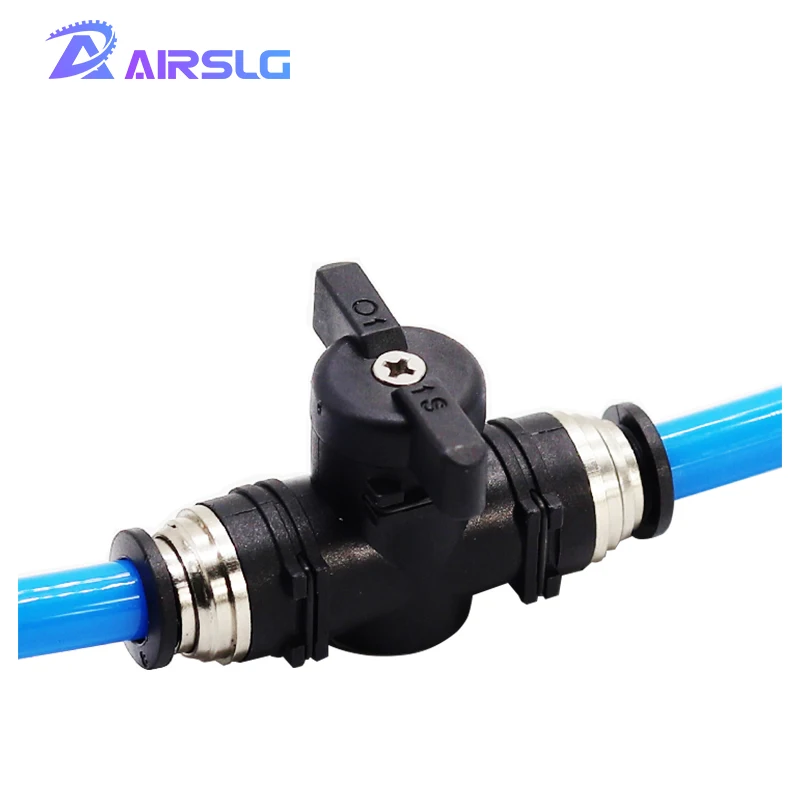 

BUC BUL pipe valve hand valve stop valve pneumatic switch quick Push in fitting valve for 4MM 6mm 8MM 10mm 12mm OD Pipe hose