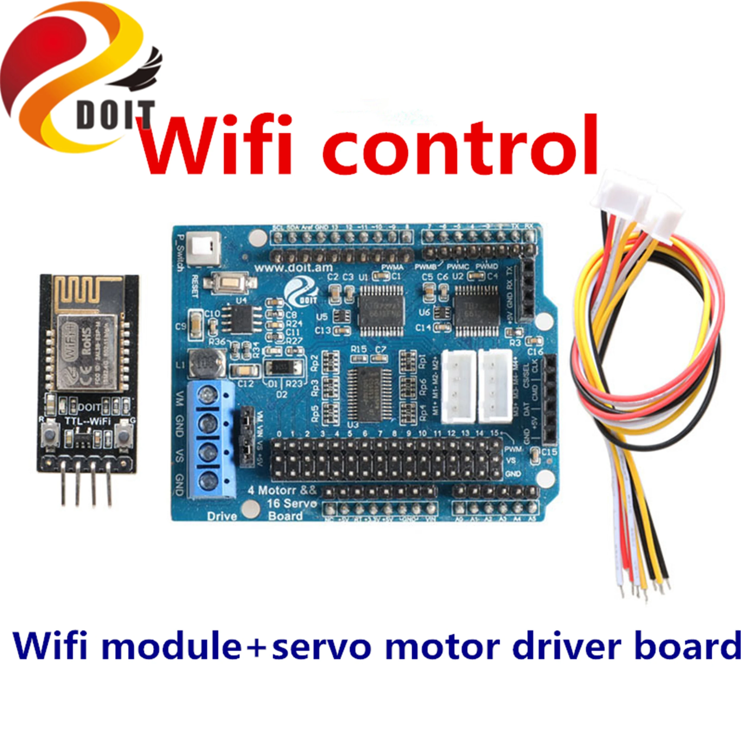 Комплект управления Wi Fi/Bluetooth/ручкой 2/4 каналов двигатель постоянного тока и 16
